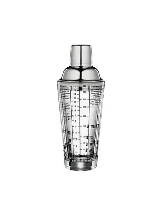 CILIO | Cocktailshaker mit Rezepten 0,4l Glas/Edelstahl | 